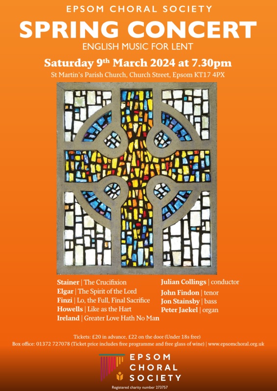 Epsom Choral Society Spring Concert flyer